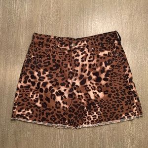 Leopard skirt. Blue Jean material.